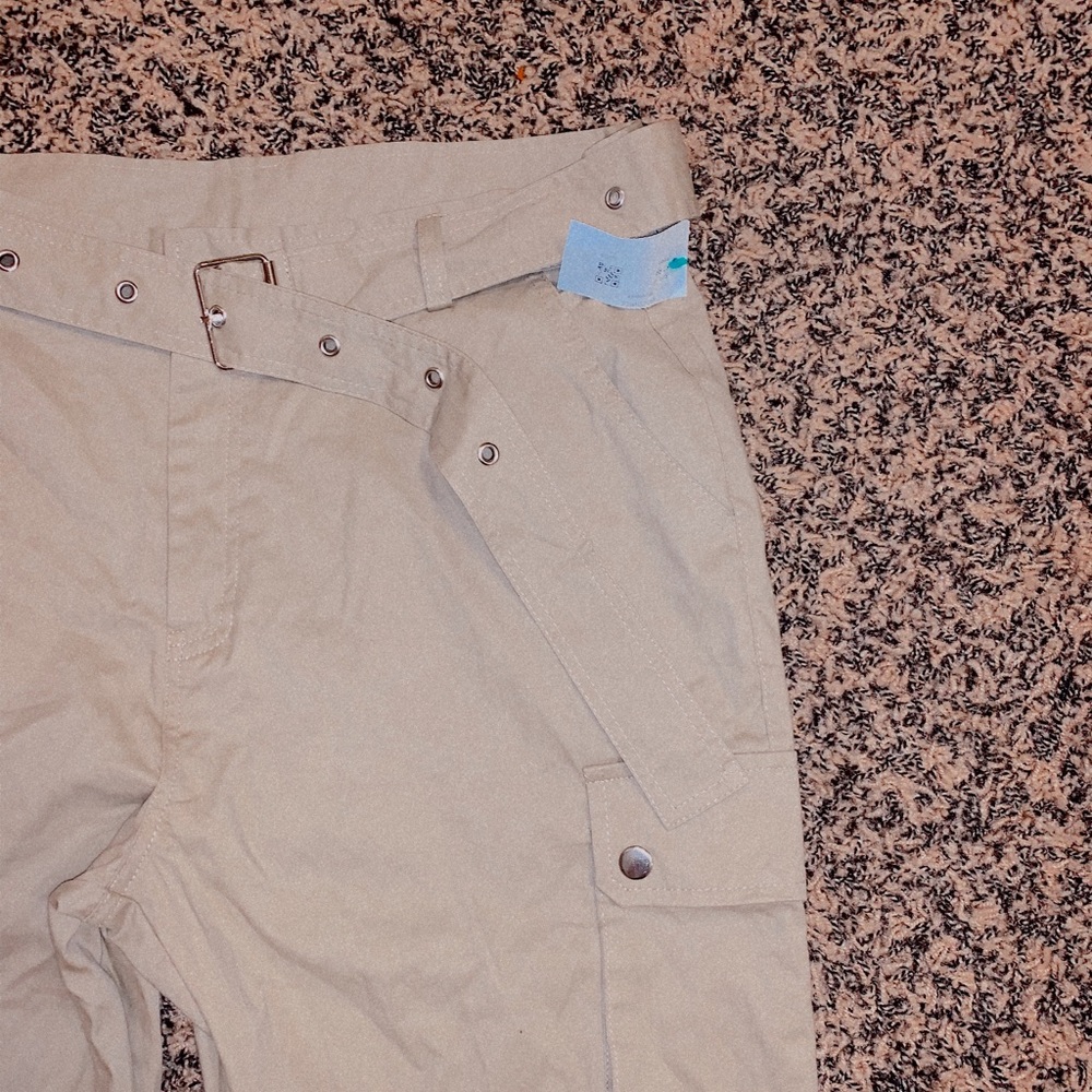 Tan cargo joggers